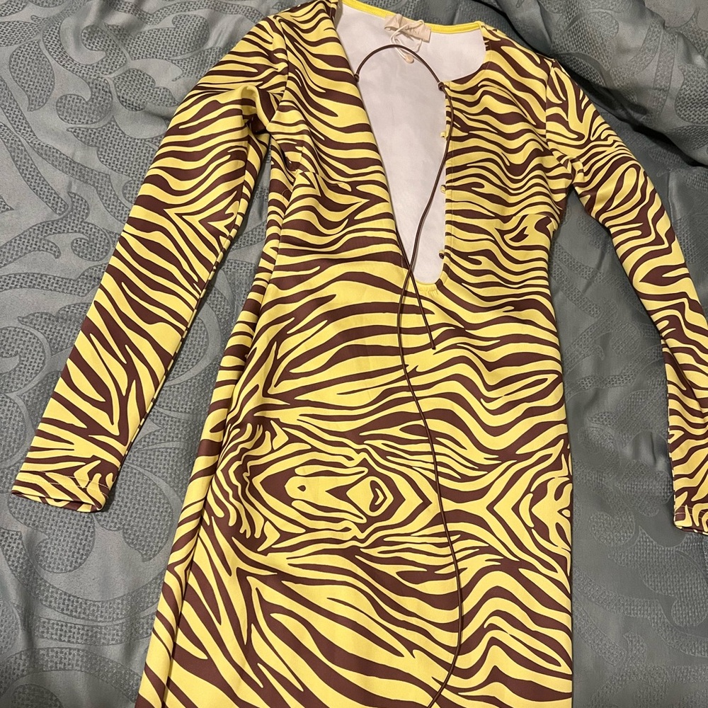 Yellow Zebra Dress